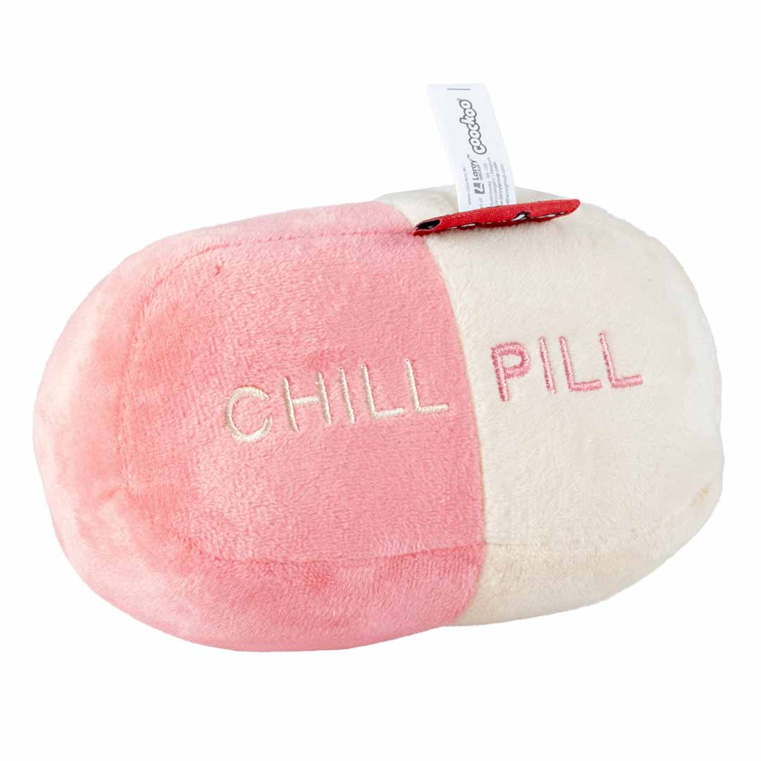 Ebi Coockoo CHILL PILL Kicking Cushion Cat Toy PINK 16X7X9CM