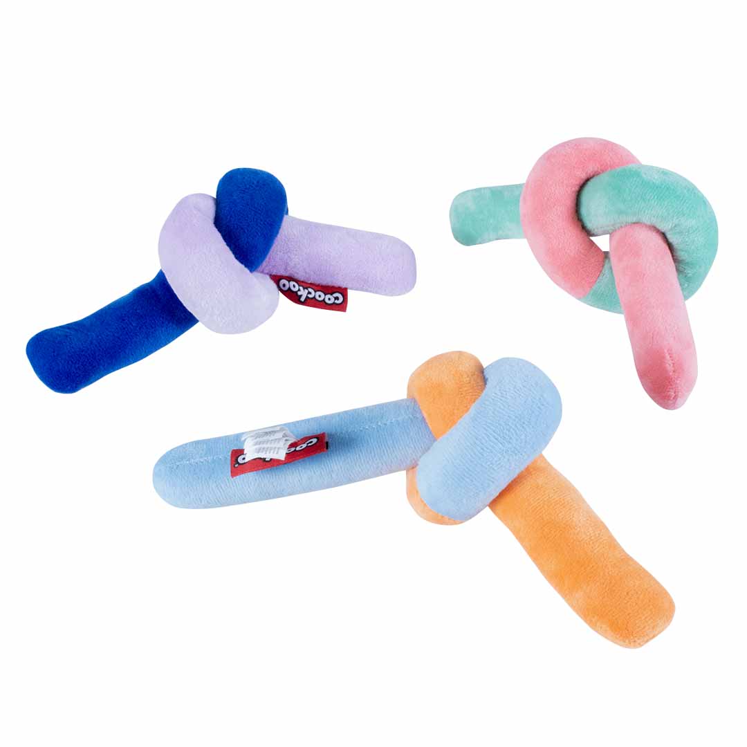 Ebi Coockoo SNUGGLE SNAKE Plush Dog Toy - PINK&GREEN/33X20X10CM