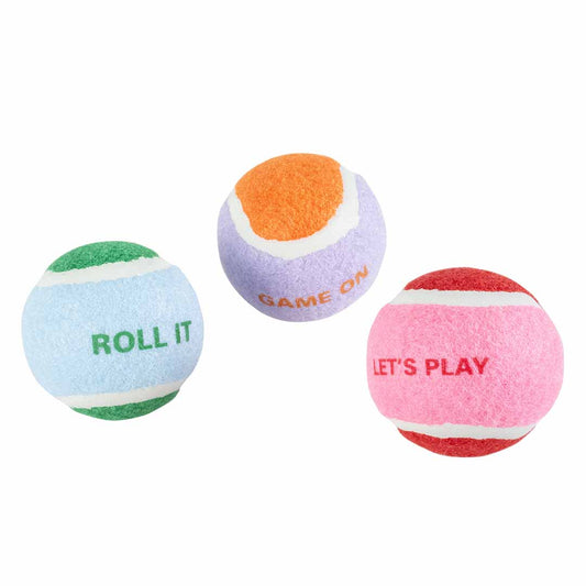 Ebi Coockoo LET'S PLAY Set of 3 Tennisball Dog Toy - 3X6.4CM
