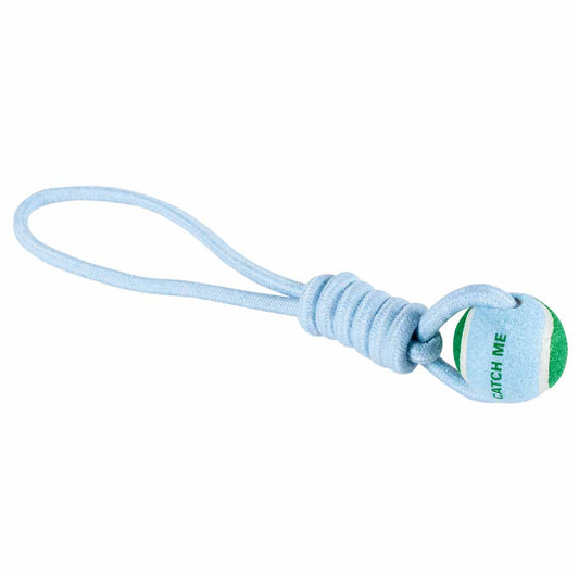 Ebi Coockoo CATCH ME Ball with Rope Loop Dog Toy - BLUE/6X45X6CM