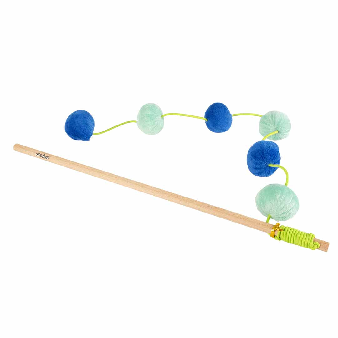 Ebi Coockoo JOLLY JUMPER Cat Wand BLUE&GREEN 40X4X4CM