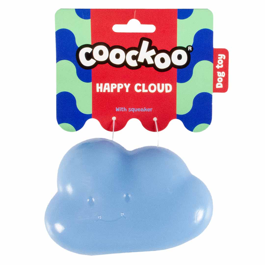 Ebi Coockoo Happy Cloud with Squeaker Dog Toy BLUE 13X10X6cm