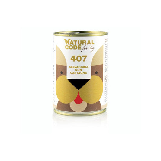 Natural Code Game & Chestnuts Pate Wet Dog Food - 400G