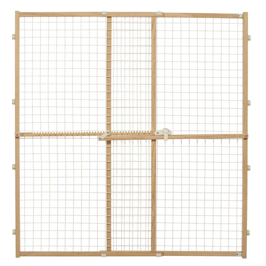 Wood and Wire Mesh Pet Gate - 44 inch