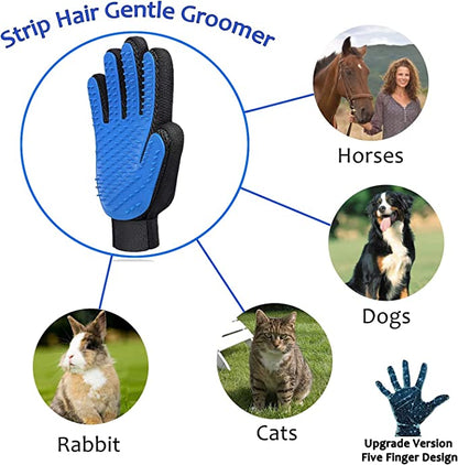 Pet grooming Glove, De-Shedding Glove, Fur removal, Dog grooming, Cat grooming, Pet brush,