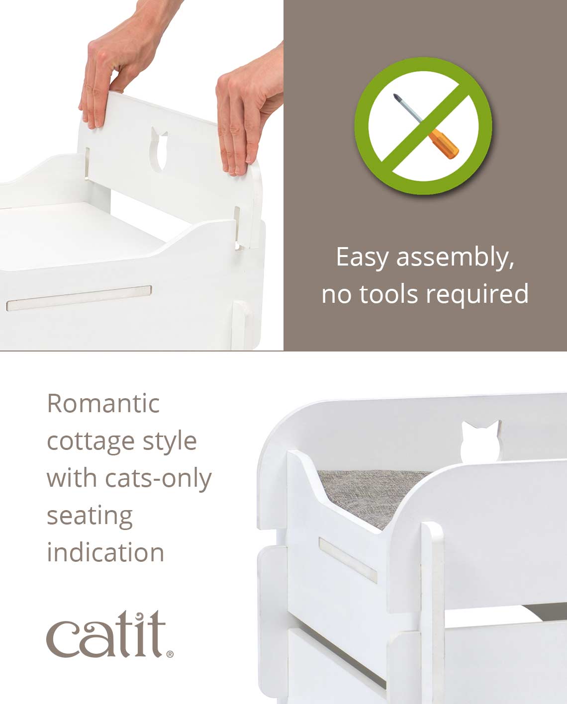 Catit Vesper Cat Furniture Cottage White