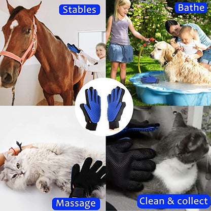 Pet grooming Glove, De-Shedding Glove, Fur removal, Dog grooming, Cat grooming, Pet brush,