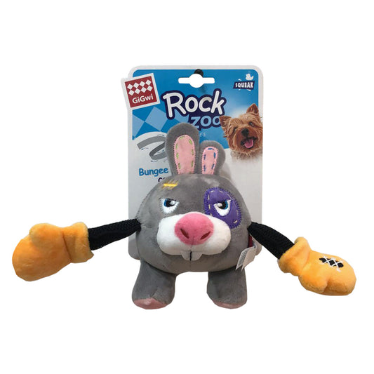 Rock Zoo King Boxer Rabbit with Squeaker &amp; Crinkle S