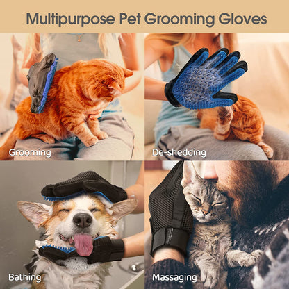 Pet grooming Glove, De-Shedding Glove, Fur removal, Dog grooming, Cat grooming, Pet brush,