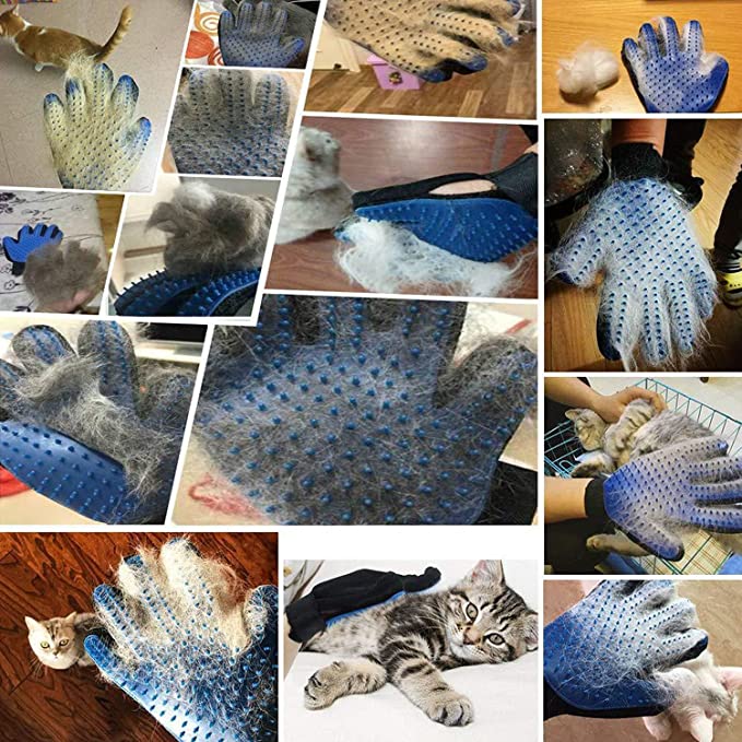 Pet grooming Glove, De-Shedding Glove, Fur removal, Dog grooming, Cat grooming, Pet brush,