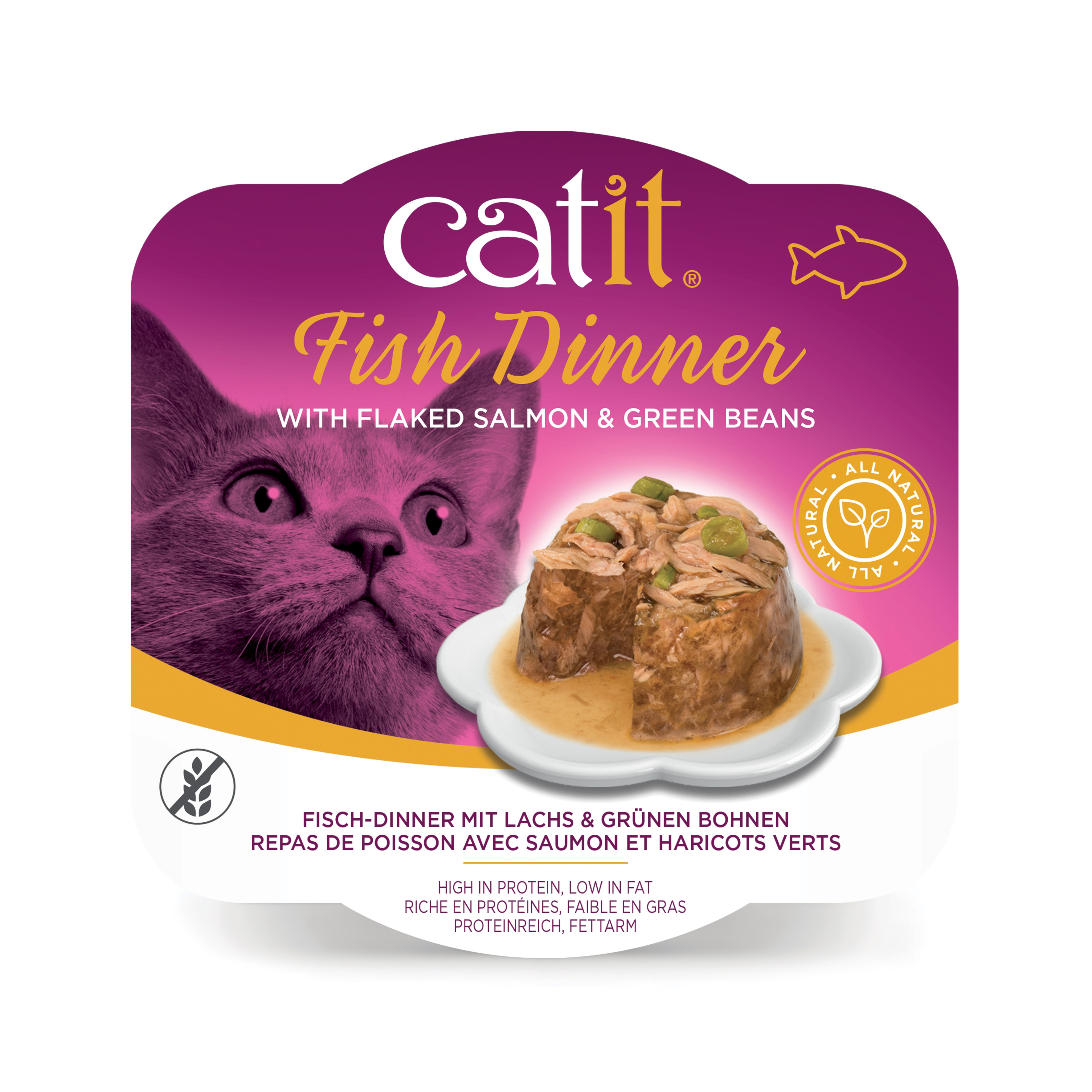 Catit Fish Dinner Salmon & Green Beans 80 g 6pcs/box