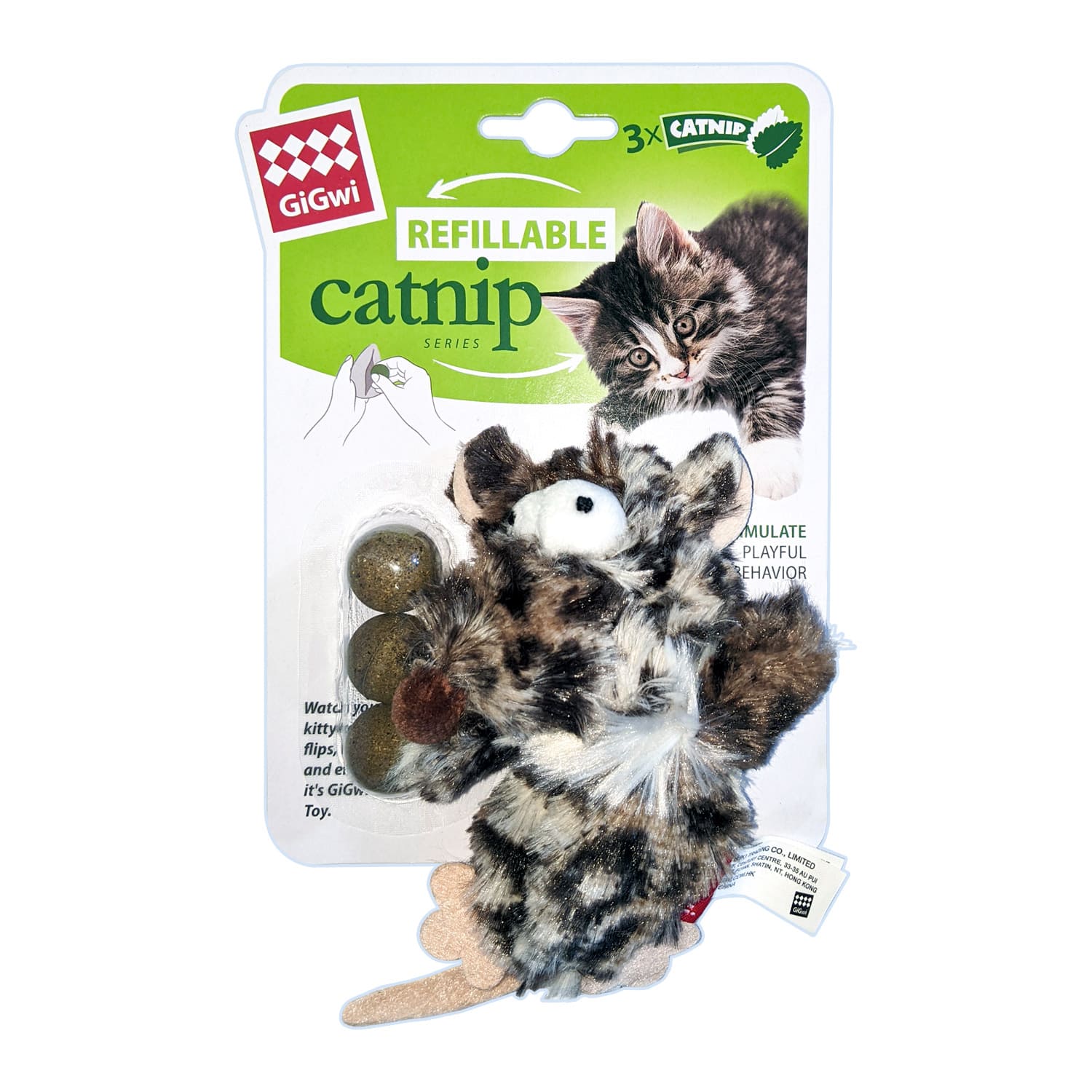 Strange Mouse Refillable Catnip with 3 catnip balls