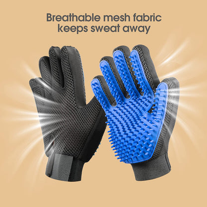 Pet grooming Glove, De-Shedding Glove, Fur removal, Dog grooming, Cat grooming, Pet brush,