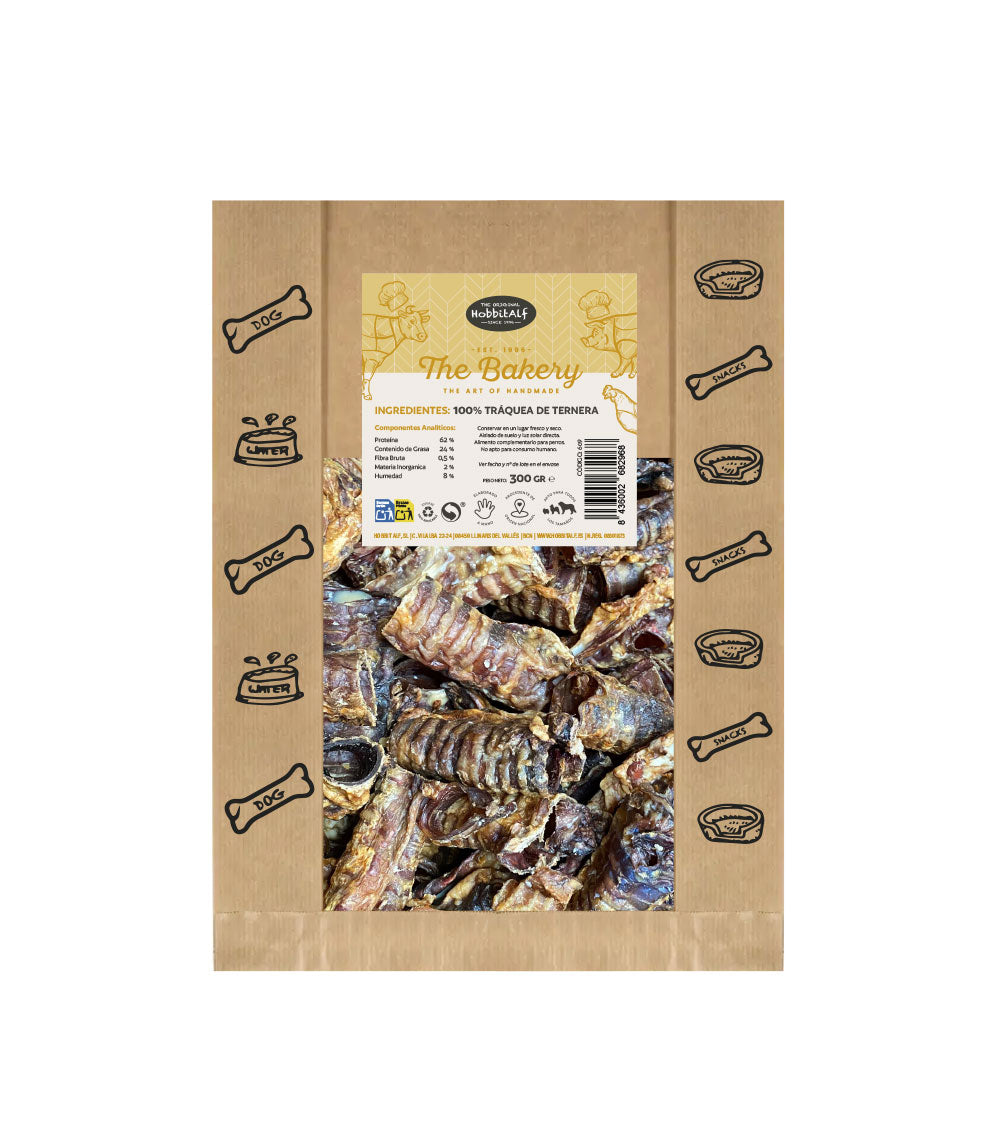 Hobbitalf Air Dried Beef Trachea Dog Treats - 300G