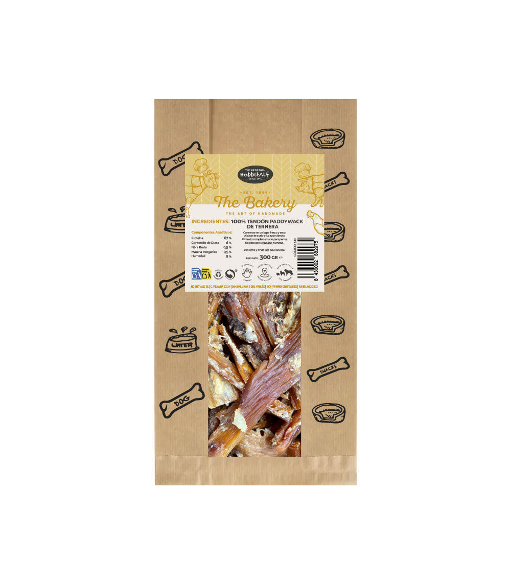 Hobbitalf Air Dried Paddywach Beef Tendon Dog Treats - 300G