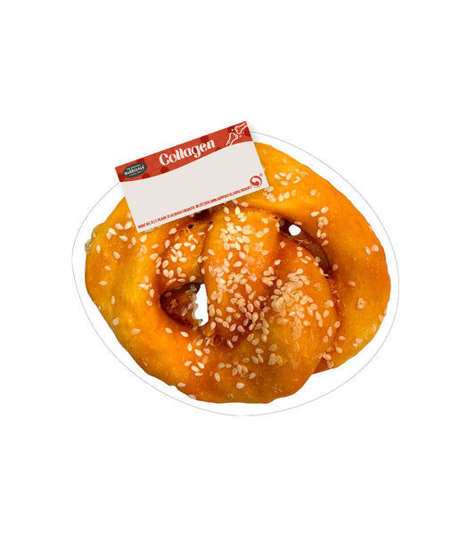 Hobbitalf Collagen Pretzel with Chicken & Sesame Dog Treats - 10CM
