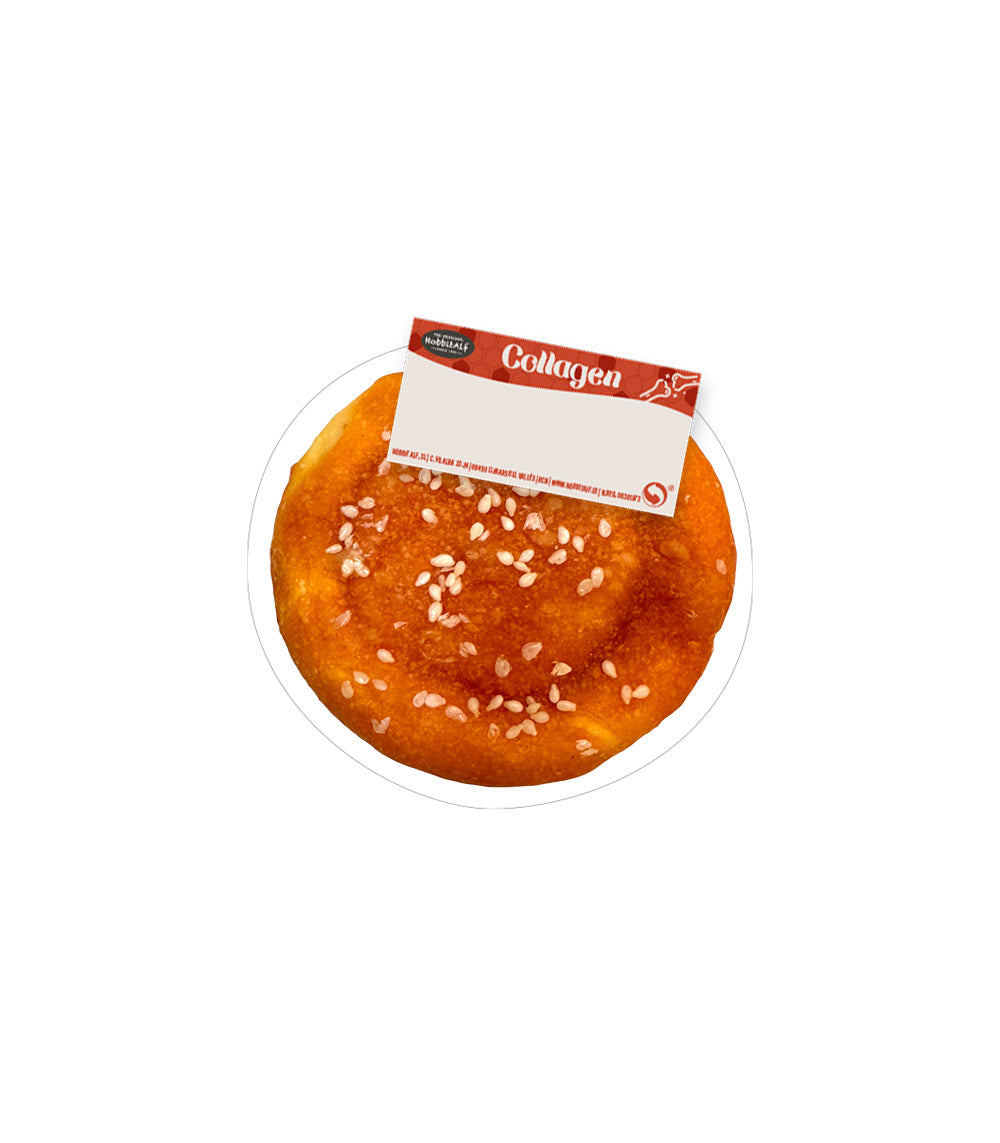 Hobbitalf Mini Collagen Cinnamon Roll with Chicken & Sesame Dog Treats - 5CM