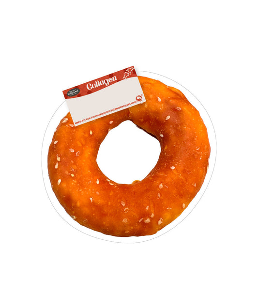 Hobbitalf Collagen Donut with Chicken & Sesame Dog Treats - 10CM