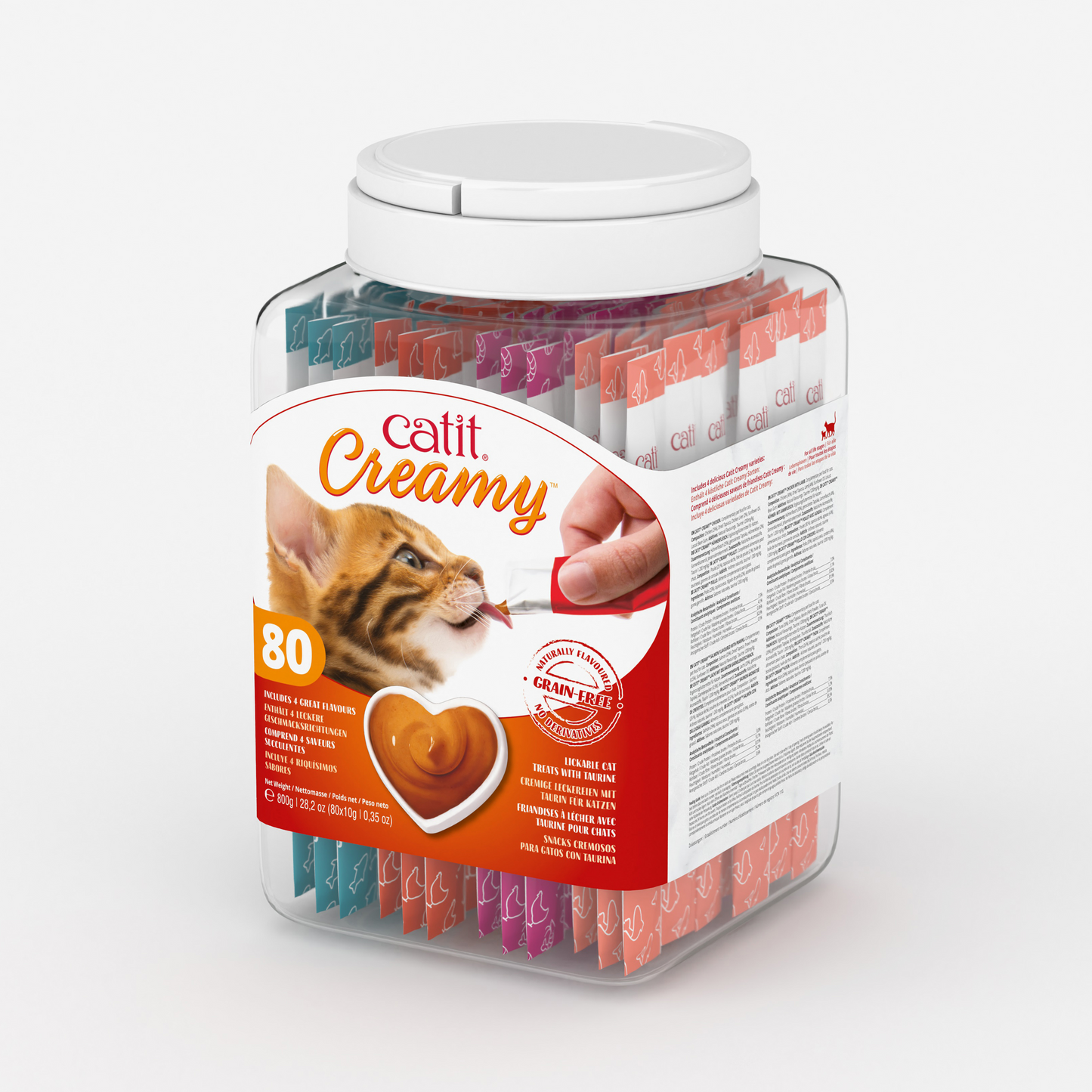 Catit Creamy Lickable Treats Gift Jar 80 x 10 g