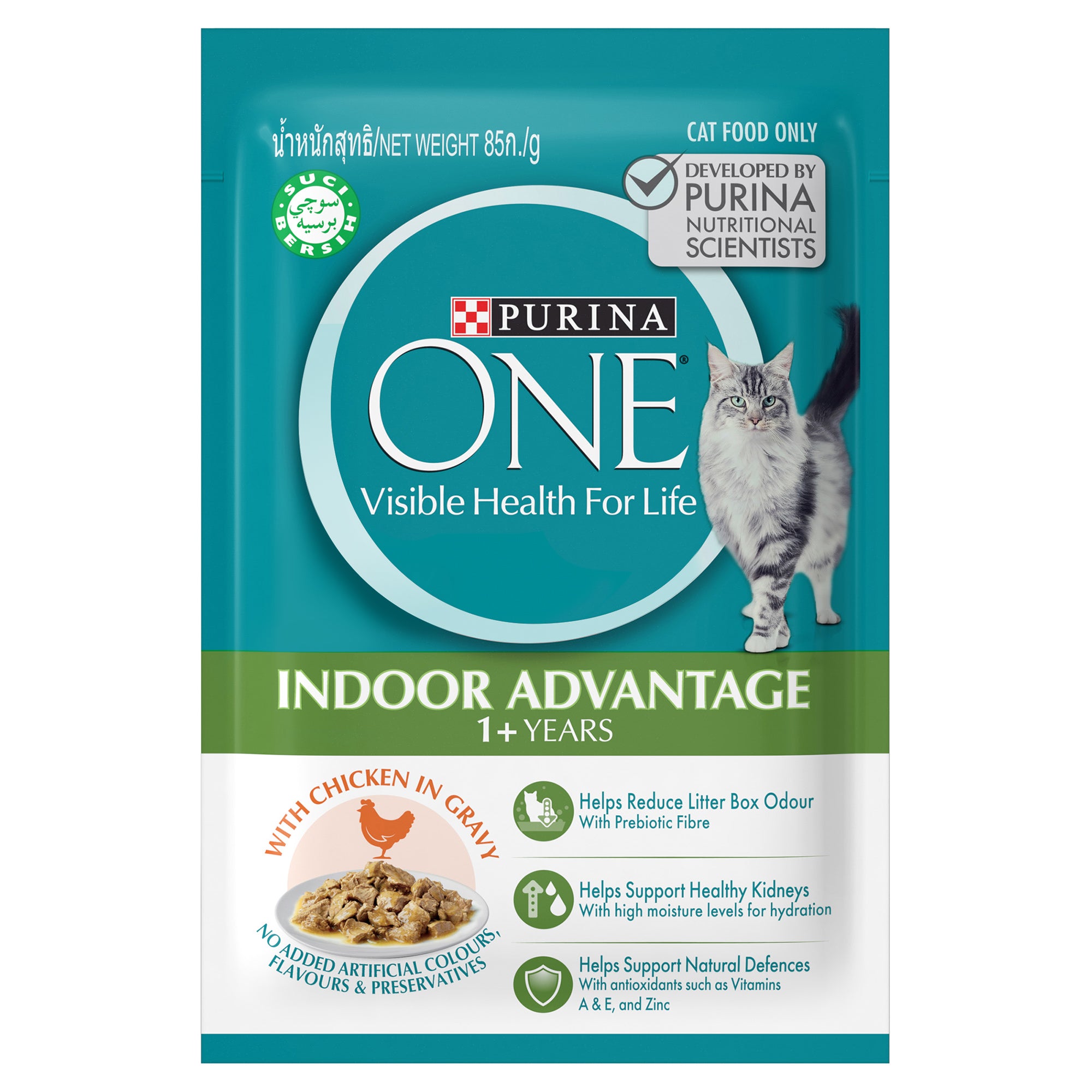 (70g) (Only 1 Pc) Purina ONE Adult Indoor Wet Cat Food with Chicken Pouch