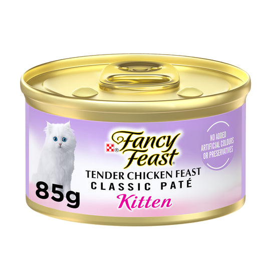 (85g) Pack of 24 Purina Fancy Feast Classic Kitten Chicken Wet Cat Food