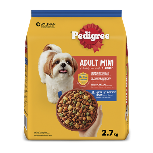 Pedigree Mini Adult Chicken Lamb & Vegetable Dry Dog Food - 2.7KG