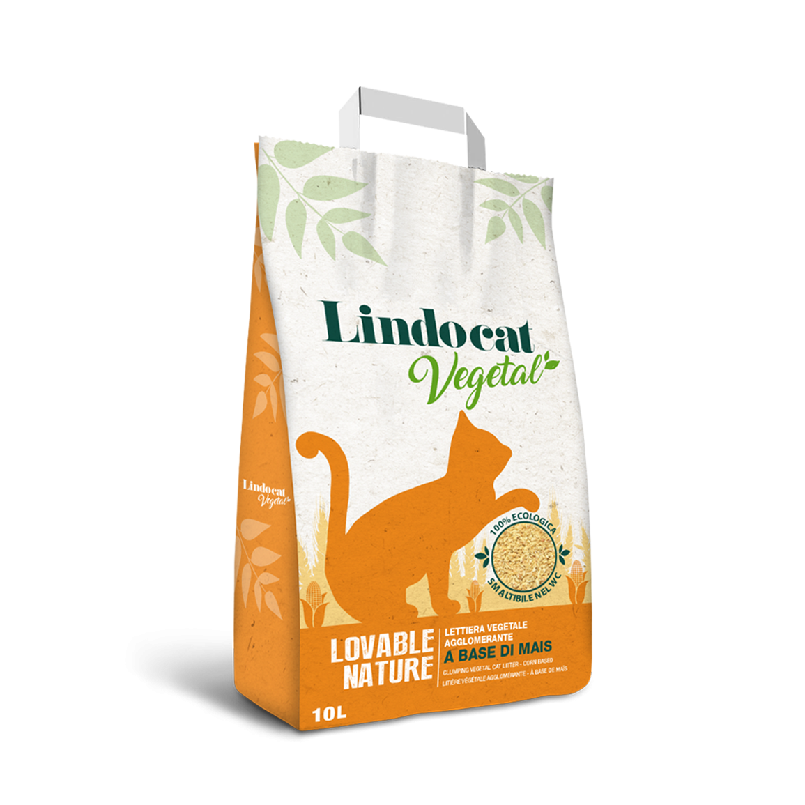 Lovable Nature Biodegradable Clumping Cat Litter (Corn) 10 L