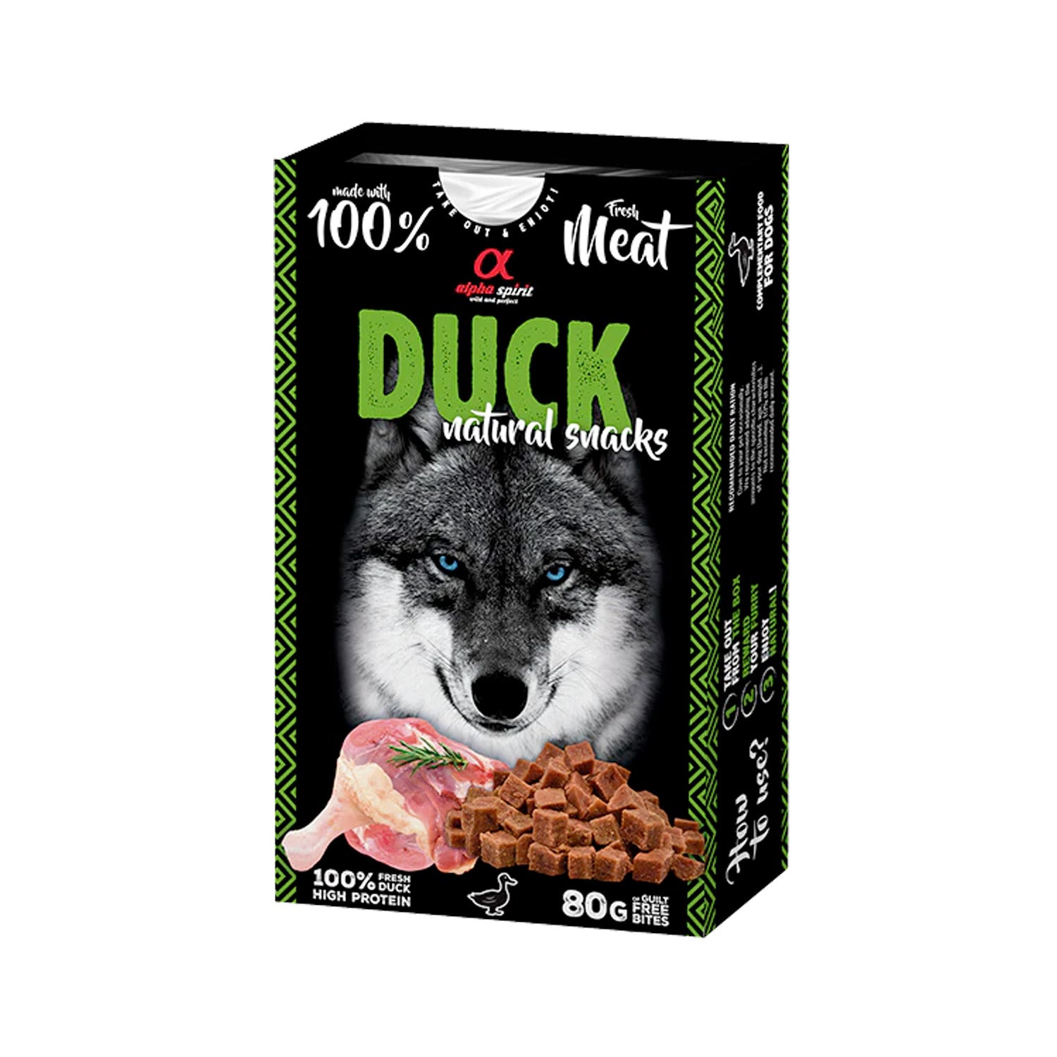 Alpha Spirit Natural Snacks for Dogs - Duck