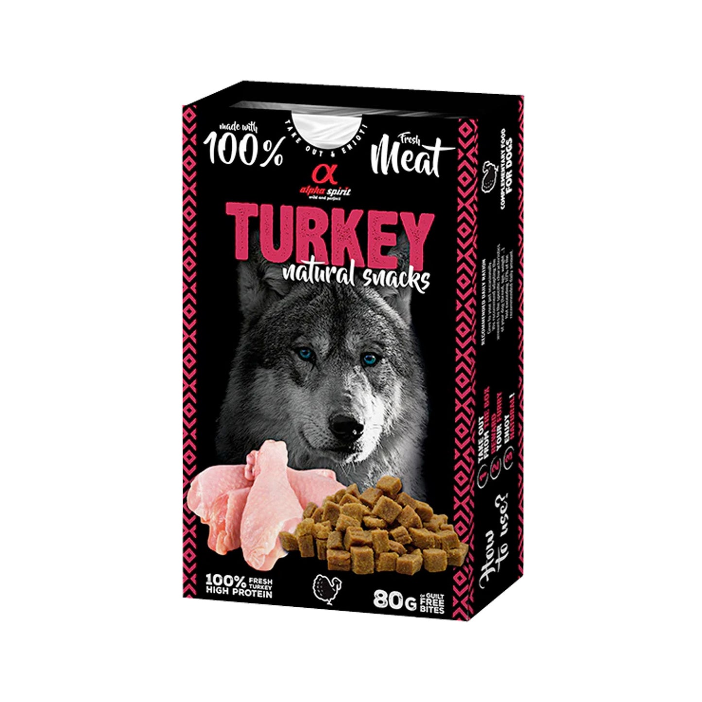 Alpha Spirit Natural Snacks for Dogs - Turkey