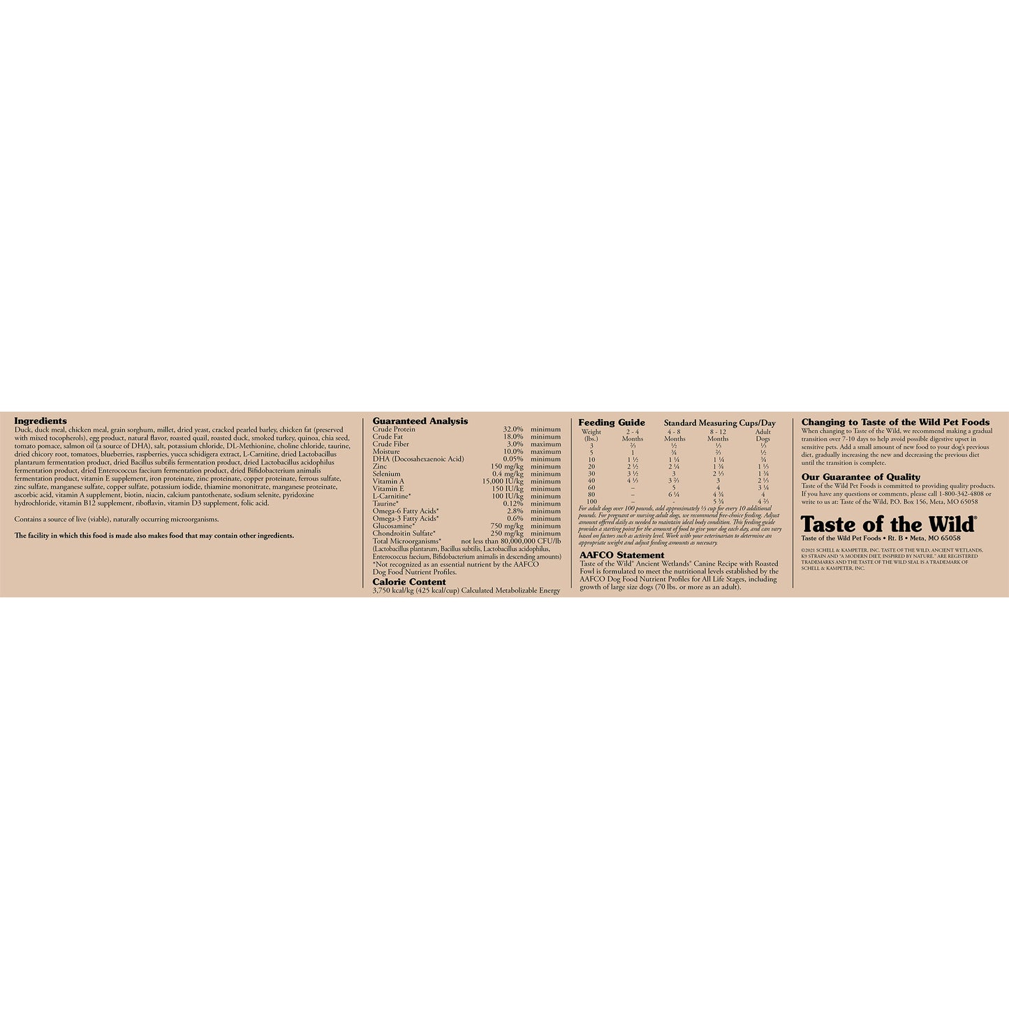 Ancient Wetlands Canine Recipe