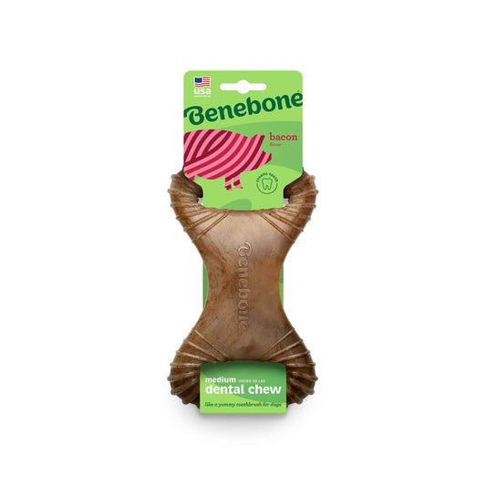 Benebone Dental Dog Chew Toy - Bacon - Medium