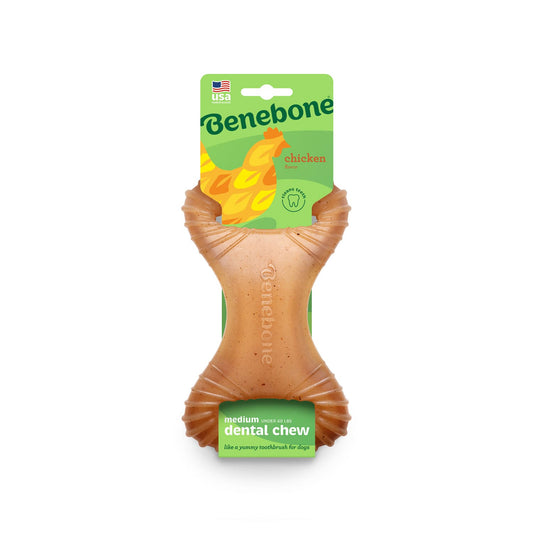 Benebone Dental Dog Chew Toy - Chicken - Medium