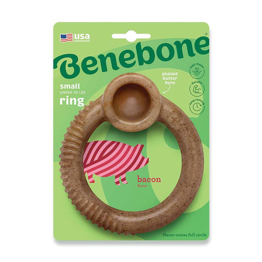 Benebone RING Dog Toy - Bacon - Small