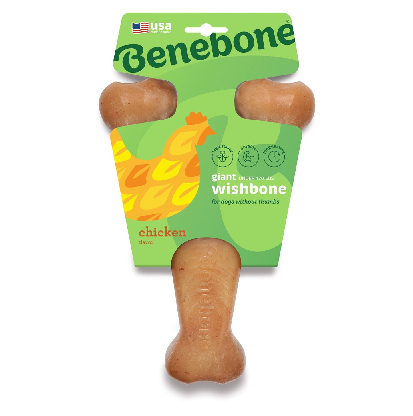 Benebone Wishbone Dog Chew Toy - Chicken