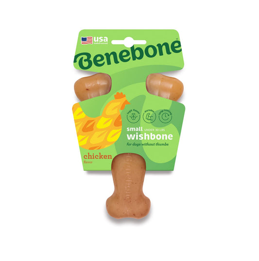 Benebone Wishbone Dog Chew Toy - Chicken - Small