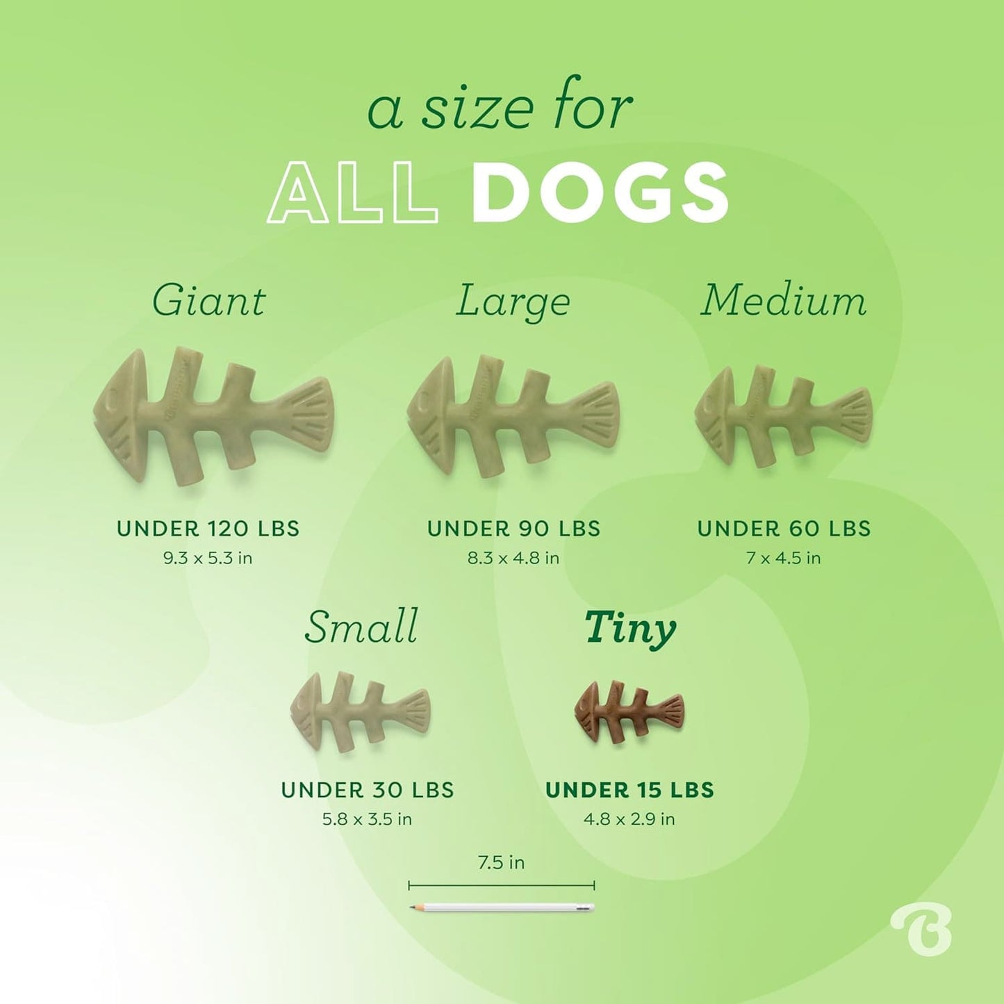 Benebone Dental Chew Fishbone Jack Salmon (Tiny) - 2 pack