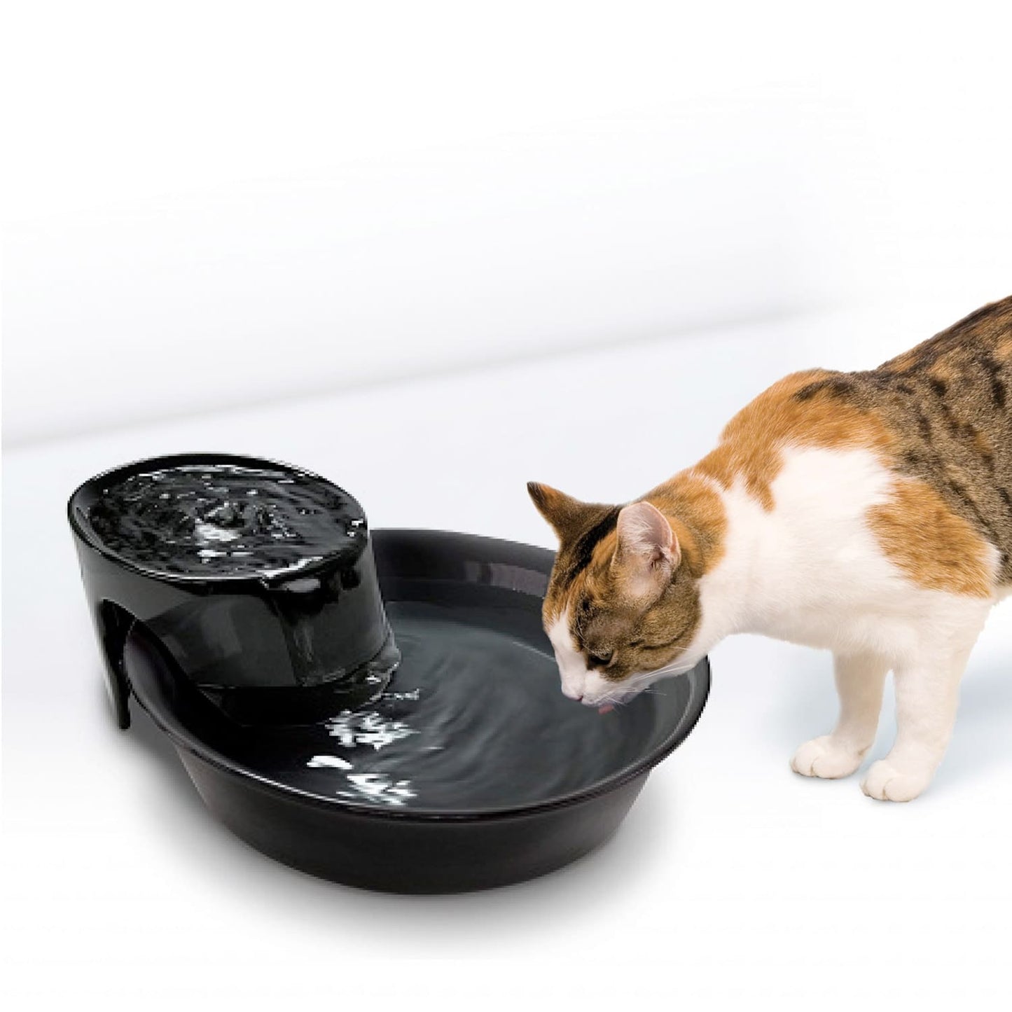 Big Max Ceramic Pet Drinking Fountain 128oz (Black)