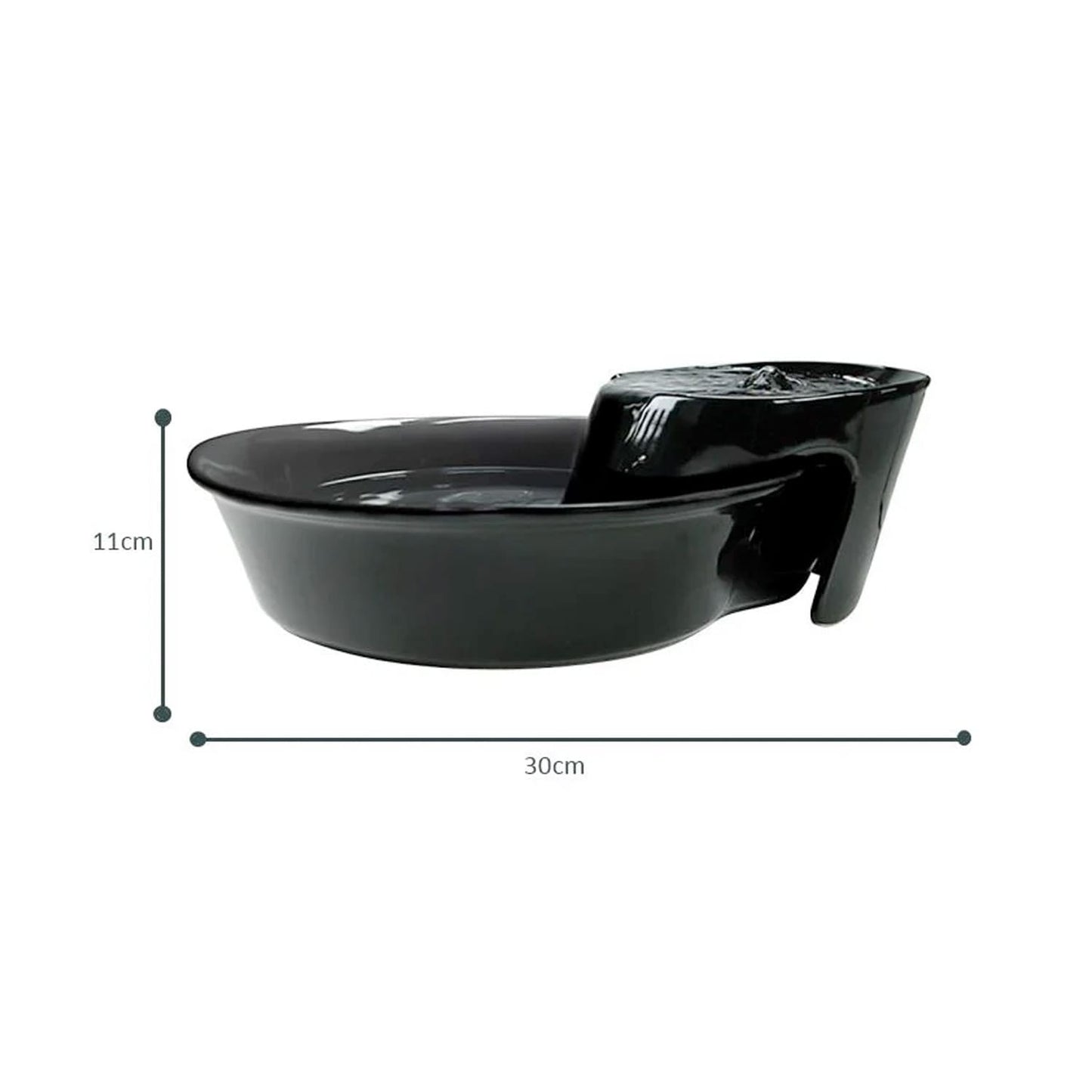Big Max Ceramic Pet Drinking Fountain 128oz (Black)
