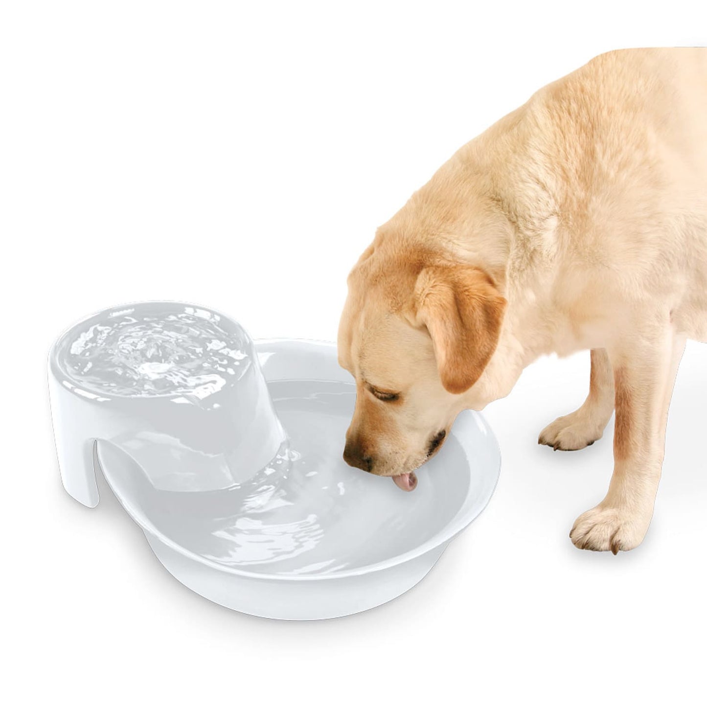 Big Max Ceramic Pet Drinking Fountain 128oz (White)