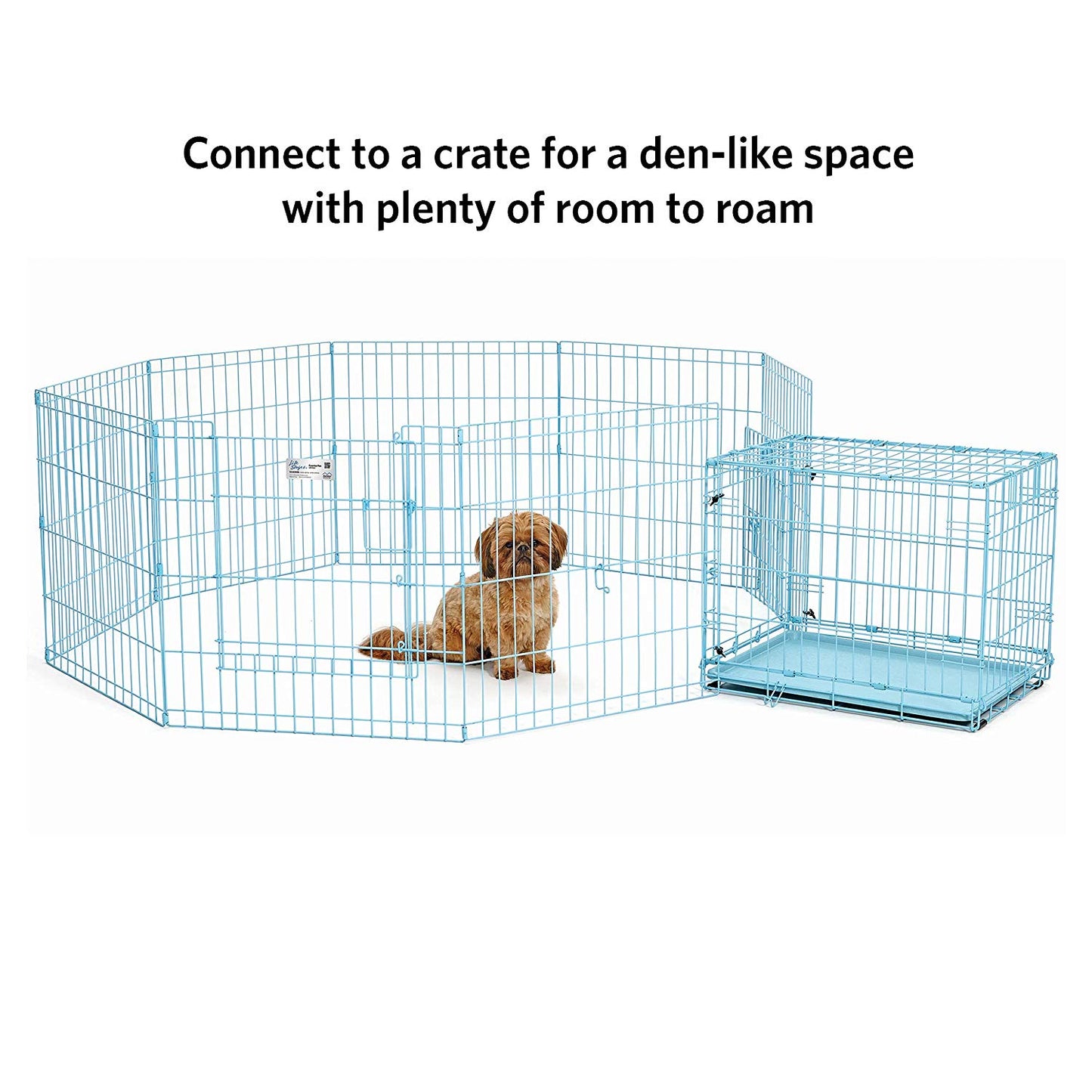 Blue Exercise Pen with Door 24"
