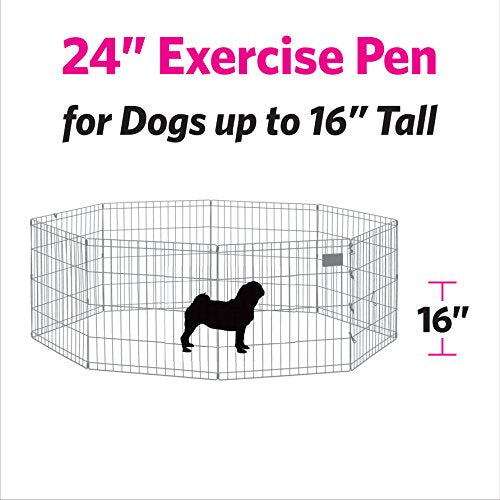 Blue Exercise Pen with Door 24"