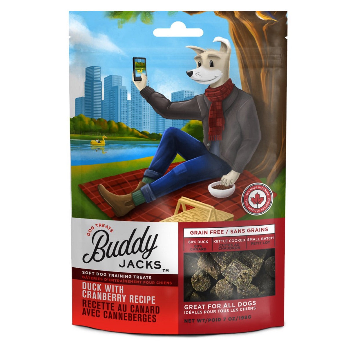 Buddy Jacks Soft and Chewy Dog Treats - Duck with Cranberry 7oz / 198gm