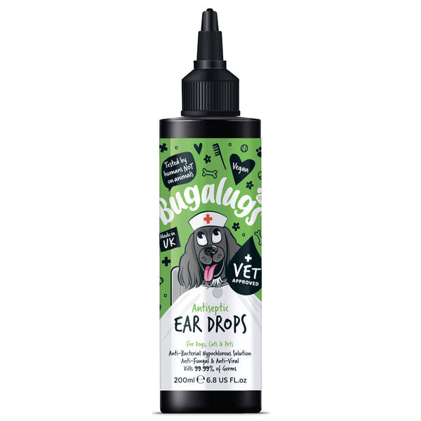 Bugalugs Antiseptic Ear & Eye Drops for Pets - 200ML