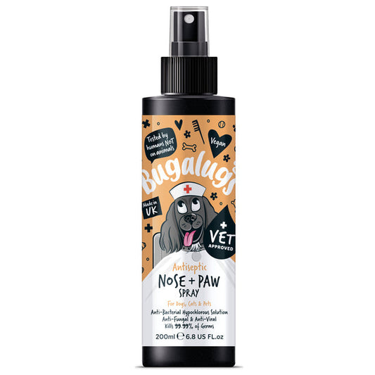 Bugalugs Antiseptic Paw & Nose Spray for Pets - 200ML