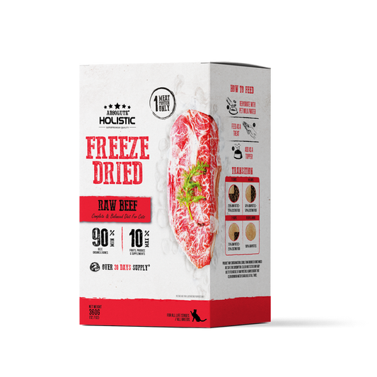 Absolute Holistic Freeze Dried Raw Beef Patty Dry Cat Food - 360G