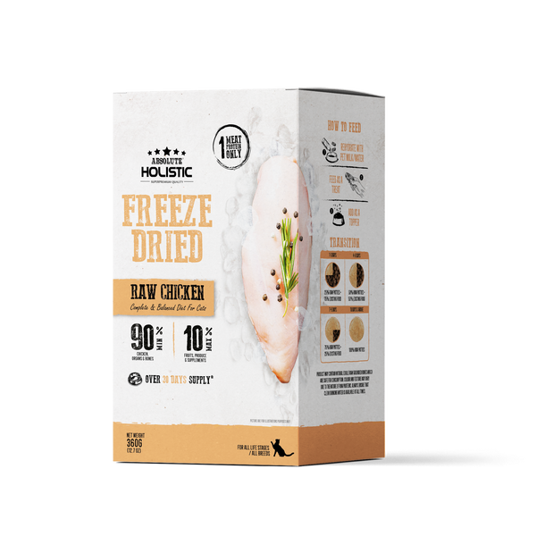 Absolute Holistic Freeze Dried Raw Chicken Patty Dry Dog Food - 360G