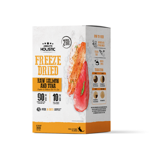 Absolute Holistic Freeze Dried Raw Salmon & Tuna Patty Dry Cat Food - 360G