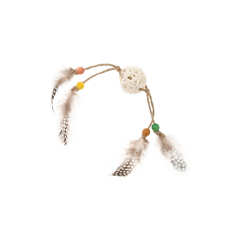Eco Line Catch Scratch with Rattle Wood / Feather / Rattan