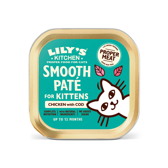 Lily's Kitchen Chicken Cod & Salmon Pate Kitten Wet Food 85G