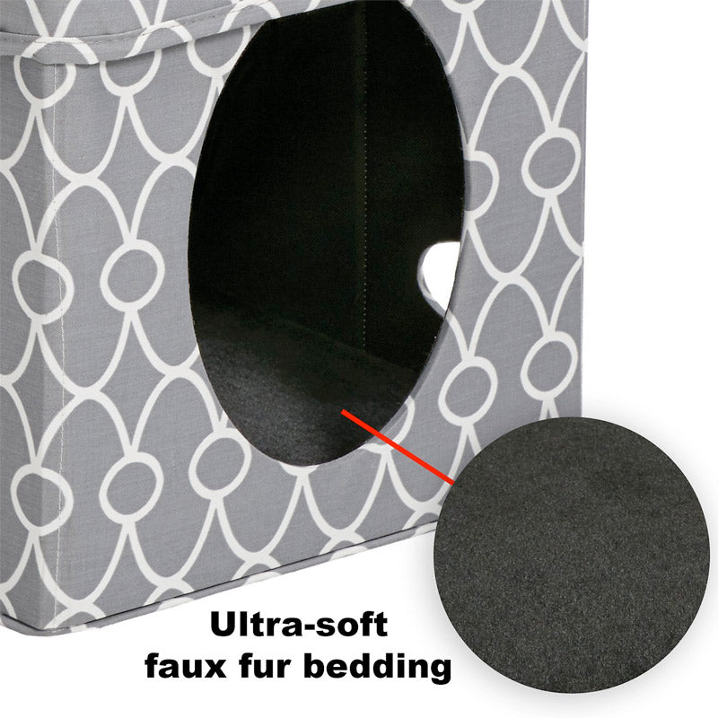 Curious Cat Cube - Grey